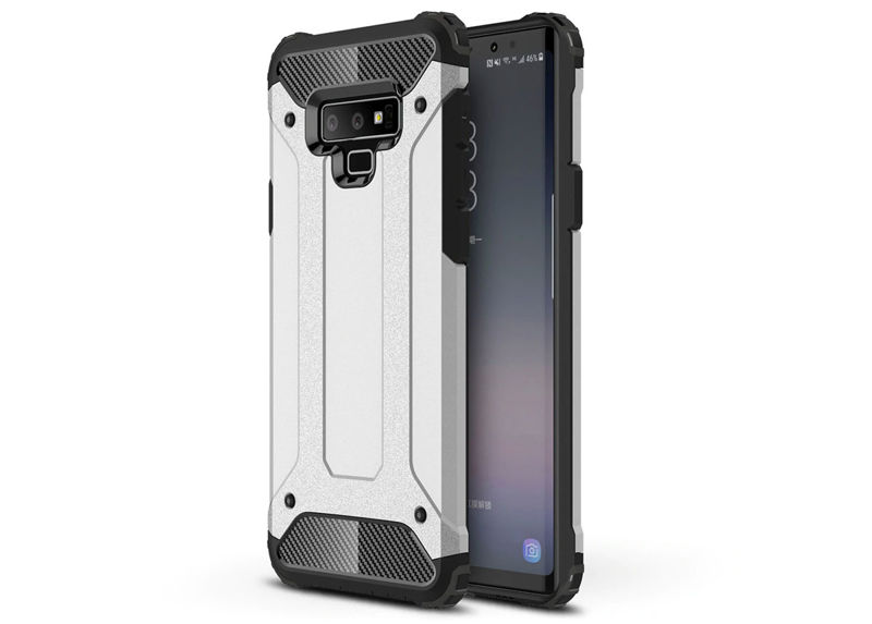 Etui Alogy Hard armor Samsung Galaxy Note 9 srebrne +Szkło