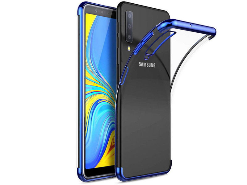 Etui Alogy Liquid Armor Samsung Galaxy A7 2018 Niebieskie + Szkło - Niebieski
