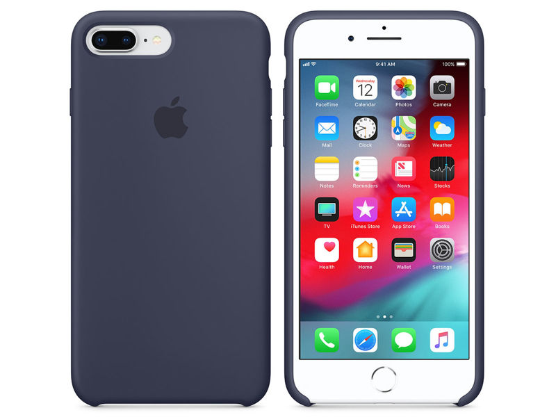 Etui Apple silicone case iPhone 7 Plus / 8 Plus MQH02ZM/A Blue Cobalt - Granatowy