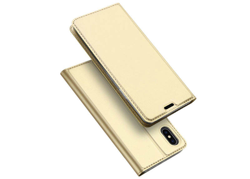 Etui Dux Ducis skin do Apple iPhone XS Max złote + Szkło alogy - Złoty
