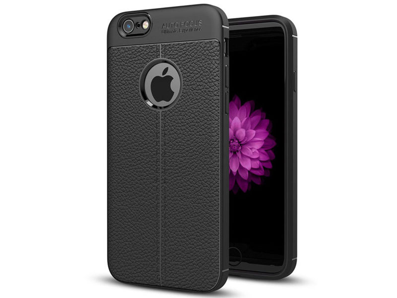 Etui pancerne Alogy leather case - iPhone 6 6S czarne + Szkło