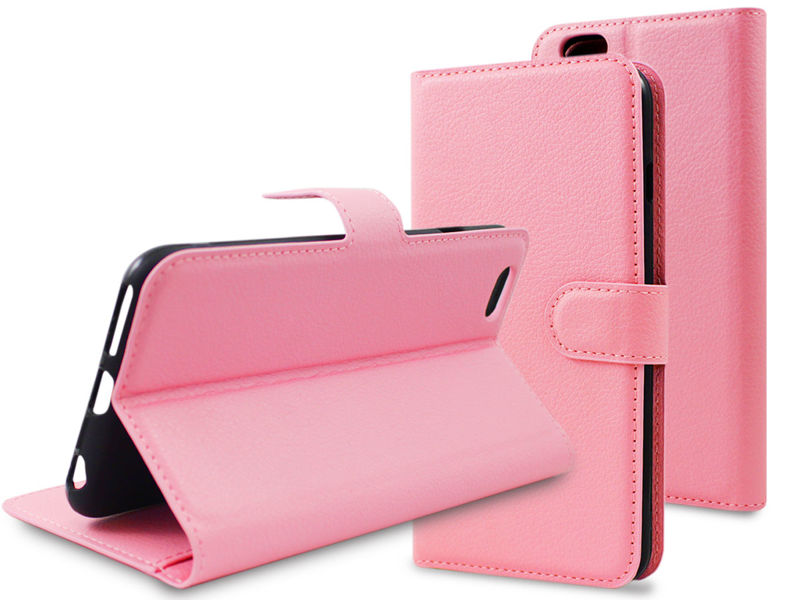Etui portfel guma do Apple iPhone 6 Plus /6S Plus Różowe - Różowy