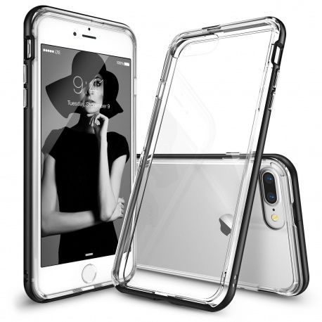 Etui Ringke Fusion Frame iPhone 7 Plus SF Black - Czarny