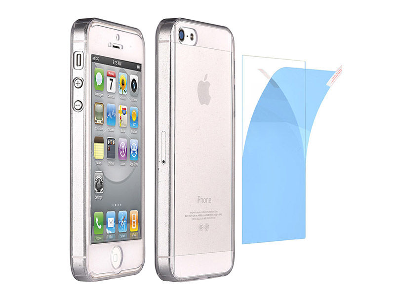 Etui 360º Full Protection iPhone 6/6S + Szkło hartowane - Przezroczysty