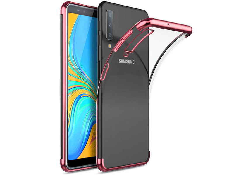 Etui Alogy Liquid Armor Samsung Galaxy A7 2018 Różowe + Szkło - Różowy