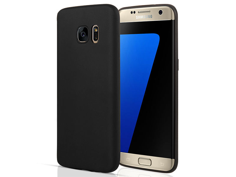 Etui Alogy Matt case Samsung Galaxy S7 Edge czarne + Szkło 9H