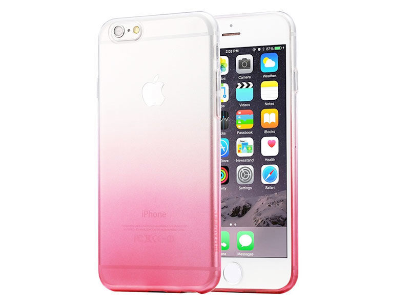 Etui Alogy ombre case Apple iPhone 6 / 6s Różowe + Szkło - Różowy