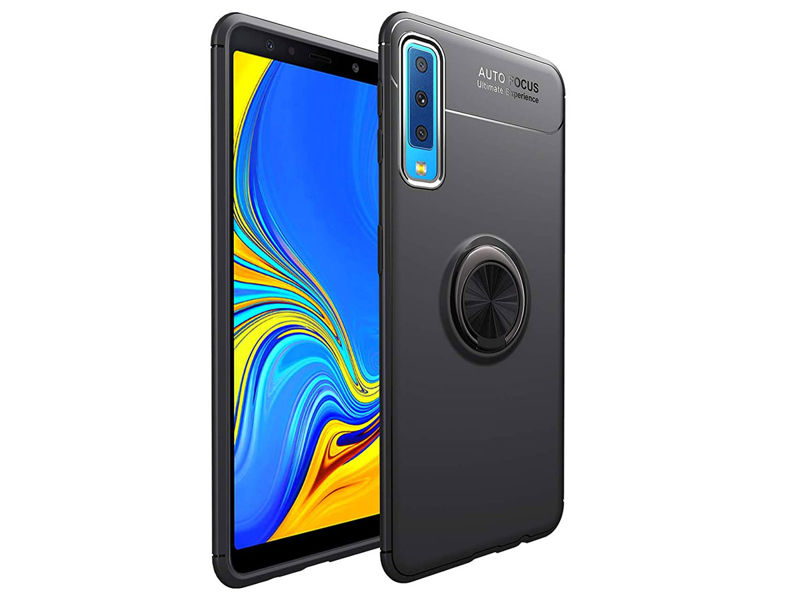 Etui Alogy slim holder Samsung Galaxy A7 2018 black + Szkło