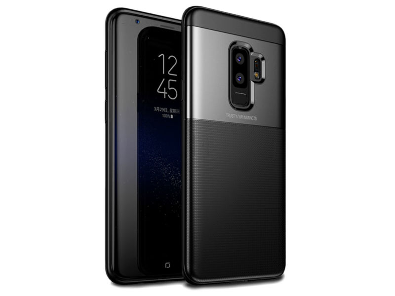 Etui Alogy Toraise Samsung Galaxy S9+ Plus czarne + Szkło - Czarny