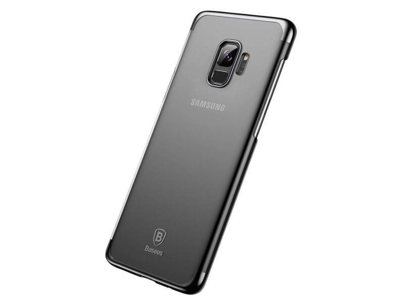 Etui Baseus glitter case do Samsung Galaxy S9 Black + Szkło - Czarny