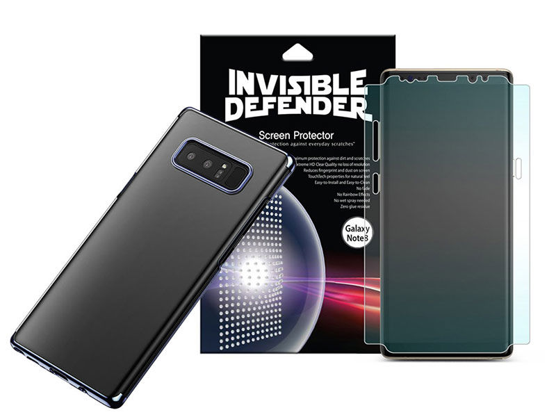 Etui Baseus glitter case Galaxy Note 8 granatowe +Folia Ringke 3D - Granatowy