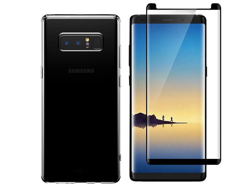 Etui Baseus Samsung Galaxy Note 8 simple series tpu czarne + Szkło 3D - Czarny