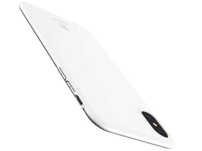 Etui Baseus Ultra Slim case Apple iPhone X Xs Białe + Szkło - Biały