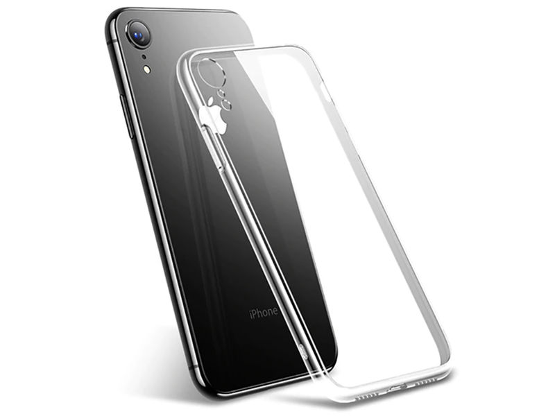 Etui Cafele Slim Glass Apple iPhone Xr przezroczyste + szkło Alogy - Przezroczysty