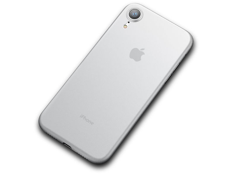 Etui Cafele ultra slim do Apple iPhone Xr białe + Szkło Alogy - Biały