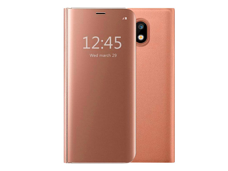 Etui Clear View cover Samsung Galaxy J5 2017 Różowe - Różowy