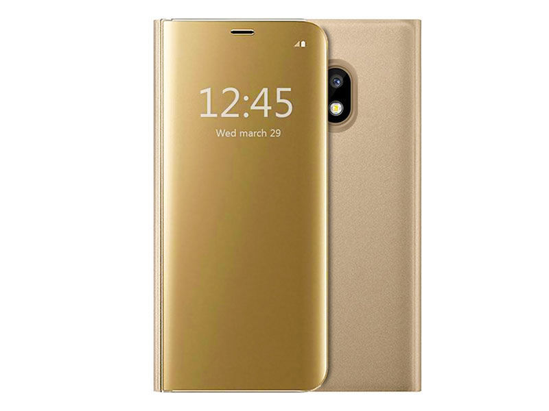 Etui Clear View cover Samsung Galaxy J5 2017 Złote - Złoty
