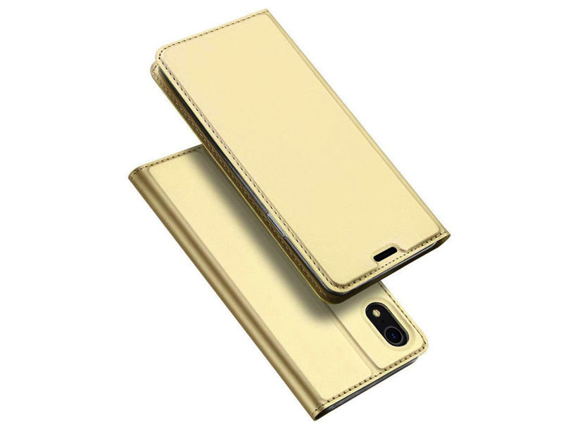 Etui Dux Ducis skin do Apple iPhone XR Złote + Szkło alogy - Złoty