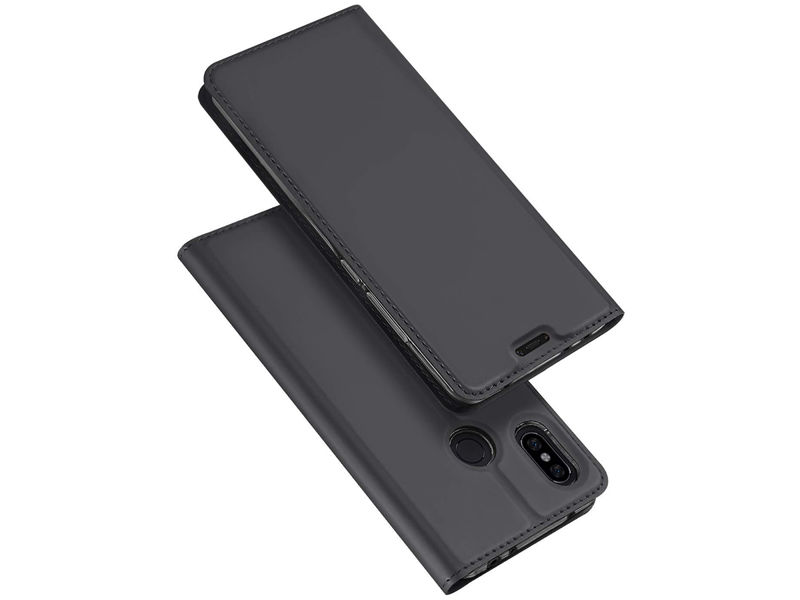 Etui Dux Ducis skin do Xiaomi Redmi Note 6 Pro szare +Szkło Alogy - Szary