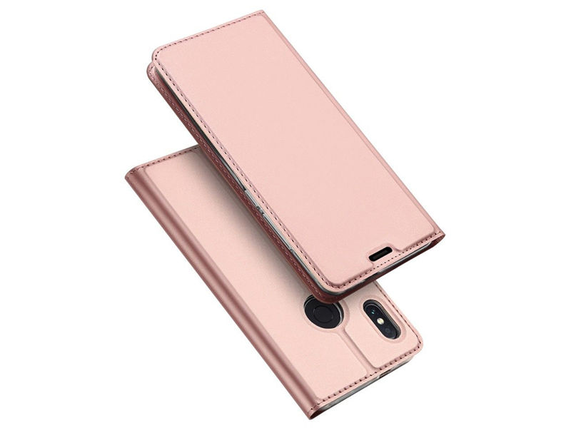 Etui Dux Ducis skin Redmi Note 5/ Note 5 Pro Różowe + Szkło - Różowy