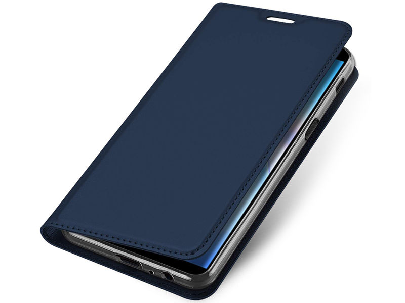 Etui Dux Ducis Skin Samsung Galaxy J6 Plus Granatowe + Szkło Alogy - Granatowy