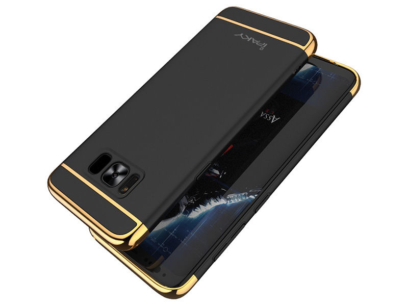 Etui iPaky case 3w1 Samsung Galaxy S8+ Plus czarne - Czarny