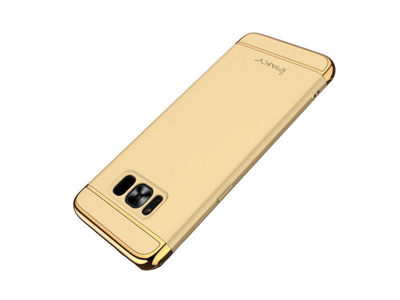 Etui iPaky case 3w1 Samsung Galaxy S8 złote + szkło - Złoty