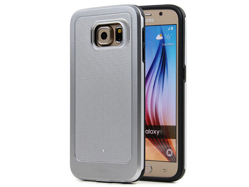 Etui Luxury Armor Samsung Galaxy S7+ Szkło hartowane - Srebrny