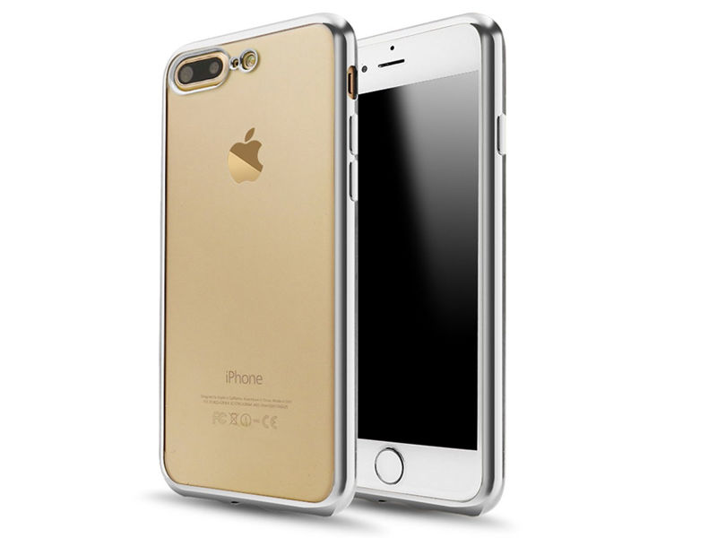 Etui Mirror Gel Bumper iPhone 7/8 Plus Srebrne + Szkło Alogy - Srebrny