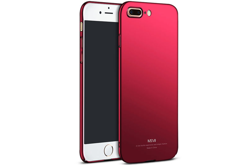 Etui MSVII Thin Case do Apple iPhone 8 Plus Czerwone - Czerwony