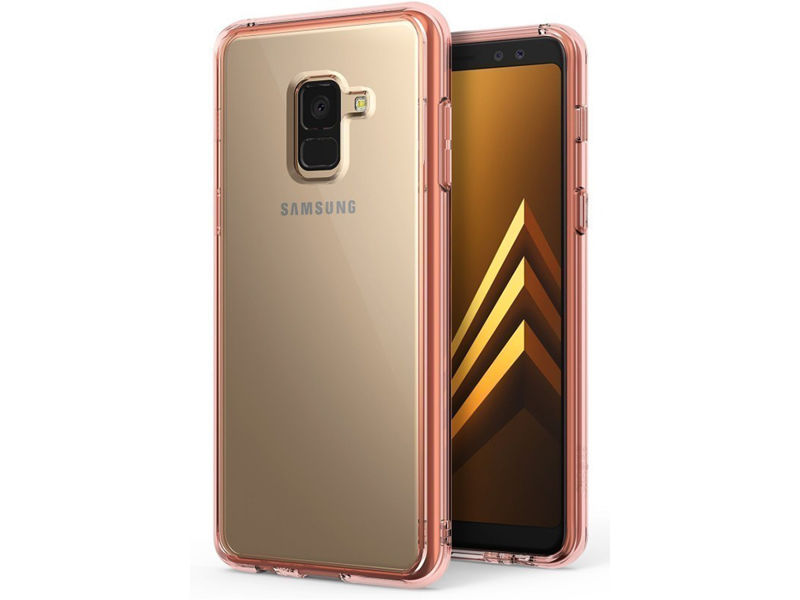 Etui Ringke Fusion do Samsung Galaxy A8 2018 - Rose Gold - Różowy