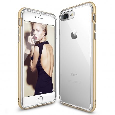 Etui Ringke Fusion Frame iPhone 7 Plus Royal Gold - Złoty