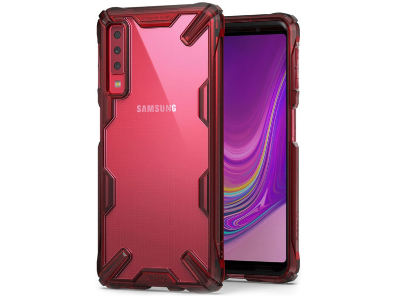 Etui Ringke Fusion X Samsung Galaxy A7 2018 Ruby red - Czerwony