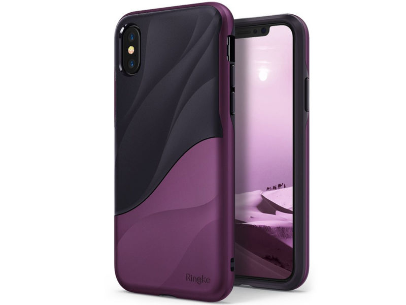 Etui Ringke Wave Apple iPhone X XS Metallic Purple - Fioletowy