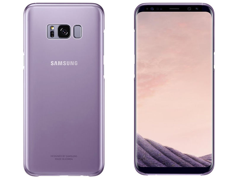 Etui Samsung Clear Cover EF-QG955 Galaxy S8+ Plus violet - Fioletowy