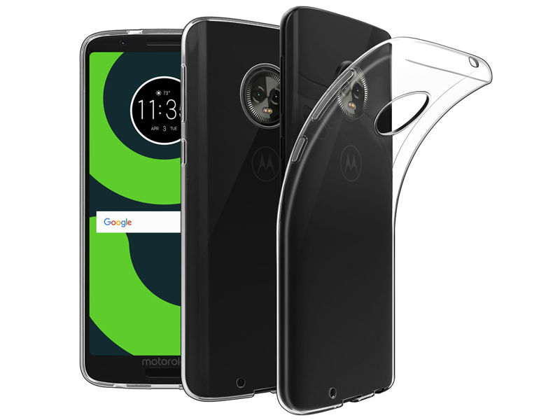 Etui silikonowe przezroczyste Motorola Moto G6 + Szkło Alogy