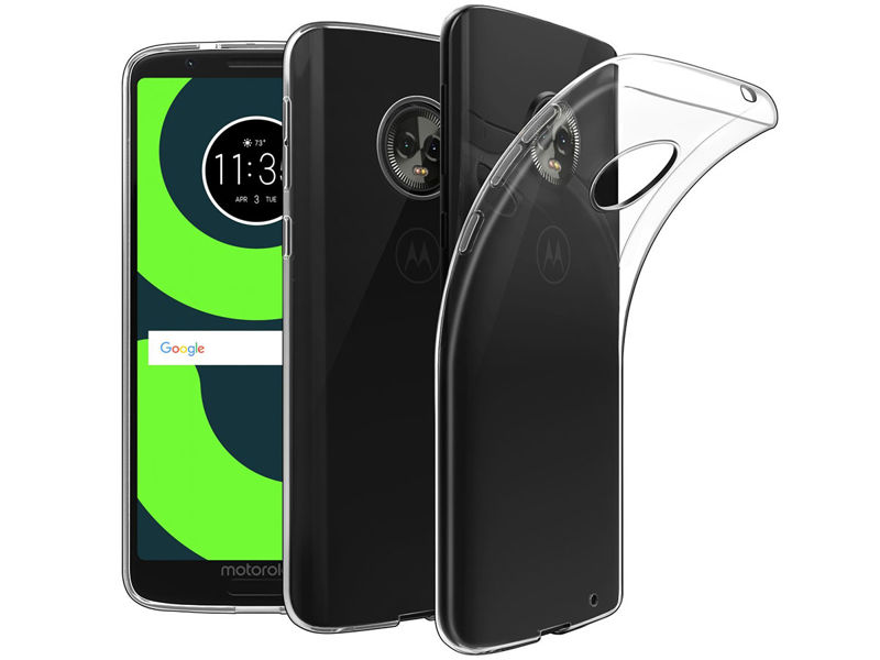 Etui silikonowe przezroczyste Motorola Moto G6 Plus +Szkło Alogy