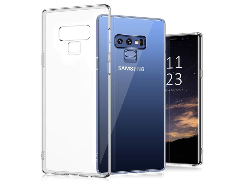 Etui silikonowe przezroczyste Samsung Galaxy Note 9 +Szkło Mocolo TG+3D