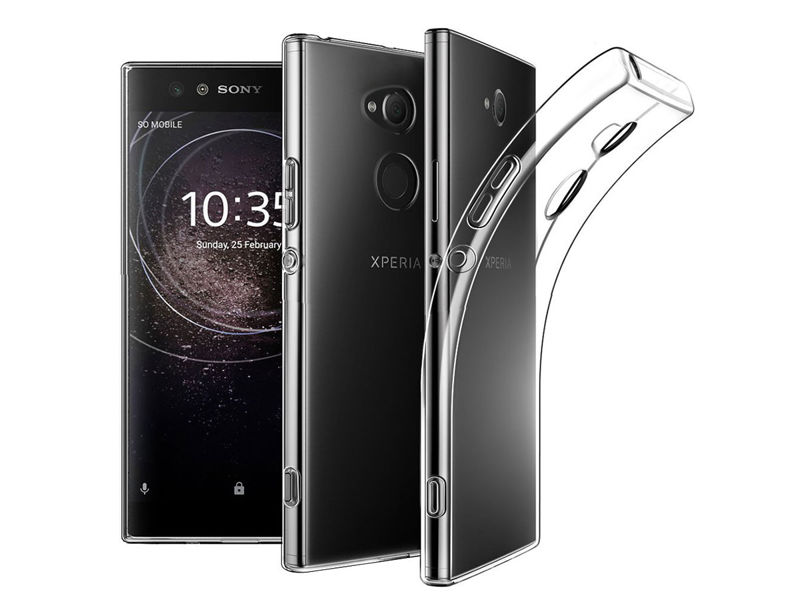Etui silikonowe Sony Xperia XA2 przezroczyste +Szkło Mocolo TG+3D