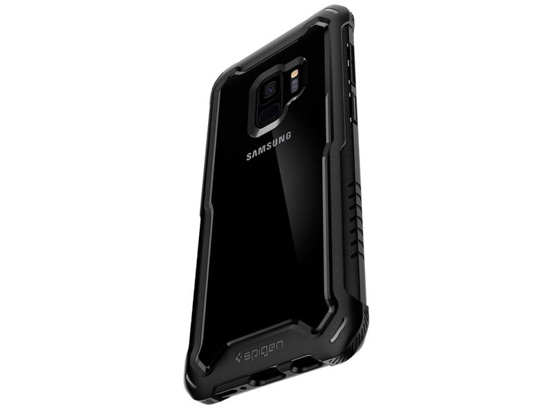 Etui Spigen Hybrid 360 + szkło Samsung Galaxy S9 Black - Czarny