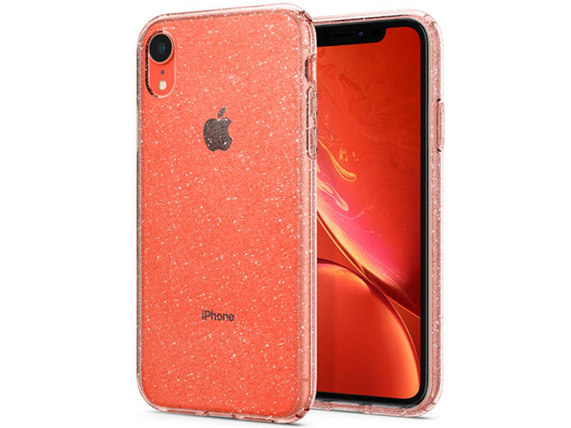 Etui Spigen Liquid Crystal Glitter Apple iPhone Xr Rose Quartz - Różowy