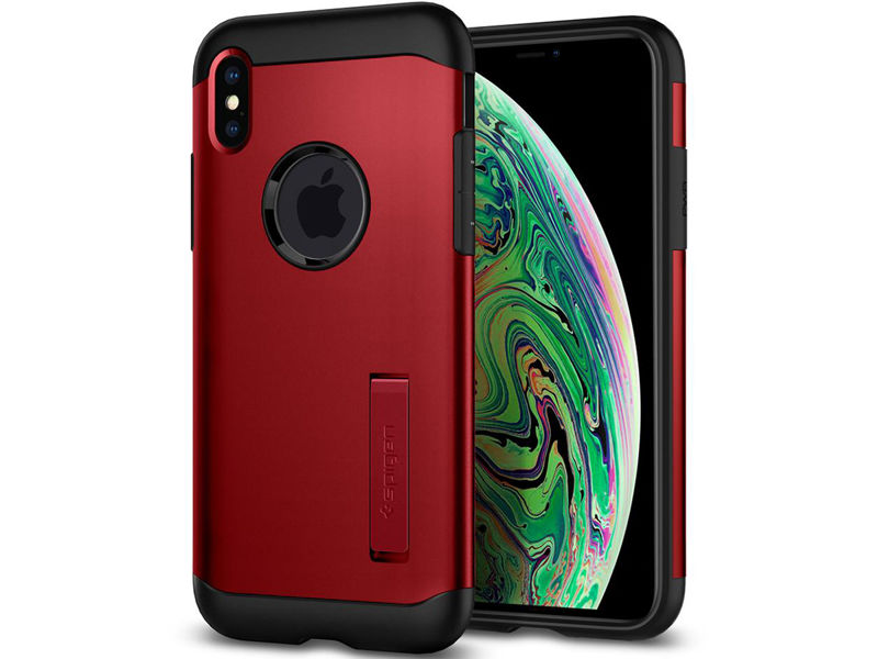 Etui Spigen Slim Armor Apple iPhone Xs Max Merlot Red - Czerwony