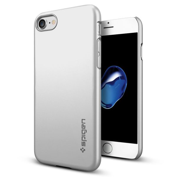 Etui Spigen Thin Fit iPhone 7/8 Satin Silver - Srebrny