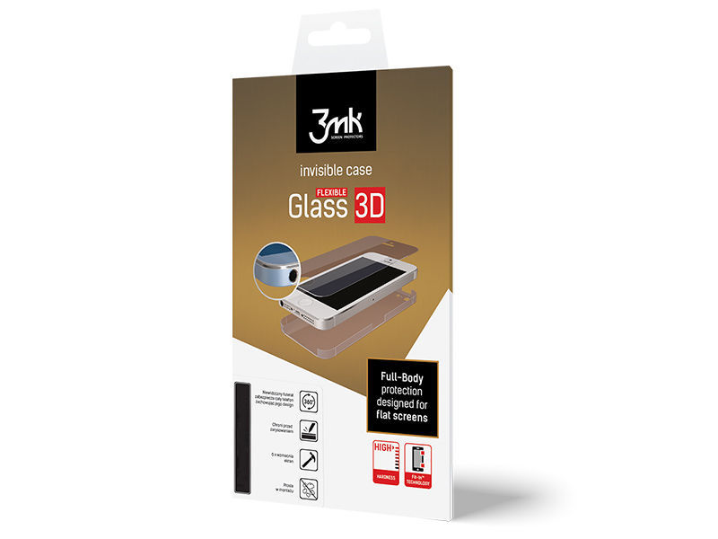 Folia 3mk na cały telefon Flexible Glass 3D iPhone 7/8 invisible case