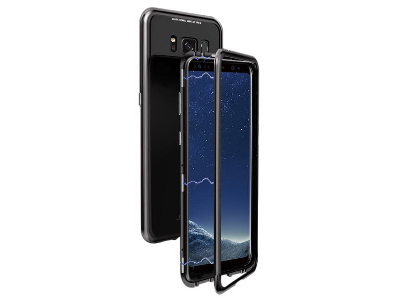 Szklane etui Luphie magnetic case Samsung Galaxy S8 Czarne